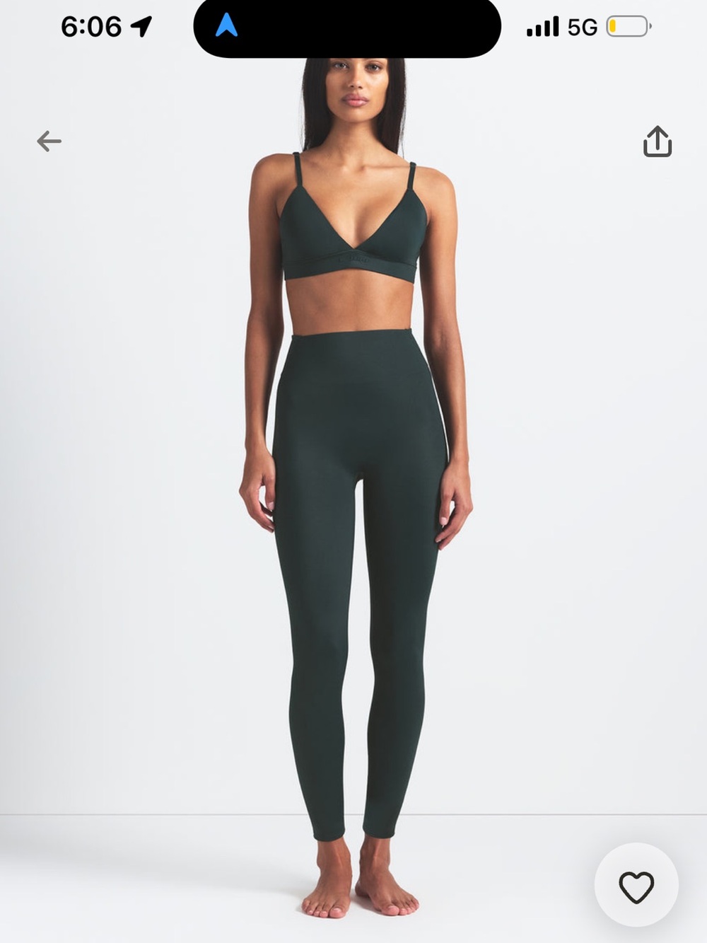 SKIMS High-Rise Sculpting Leggings — Deep Green